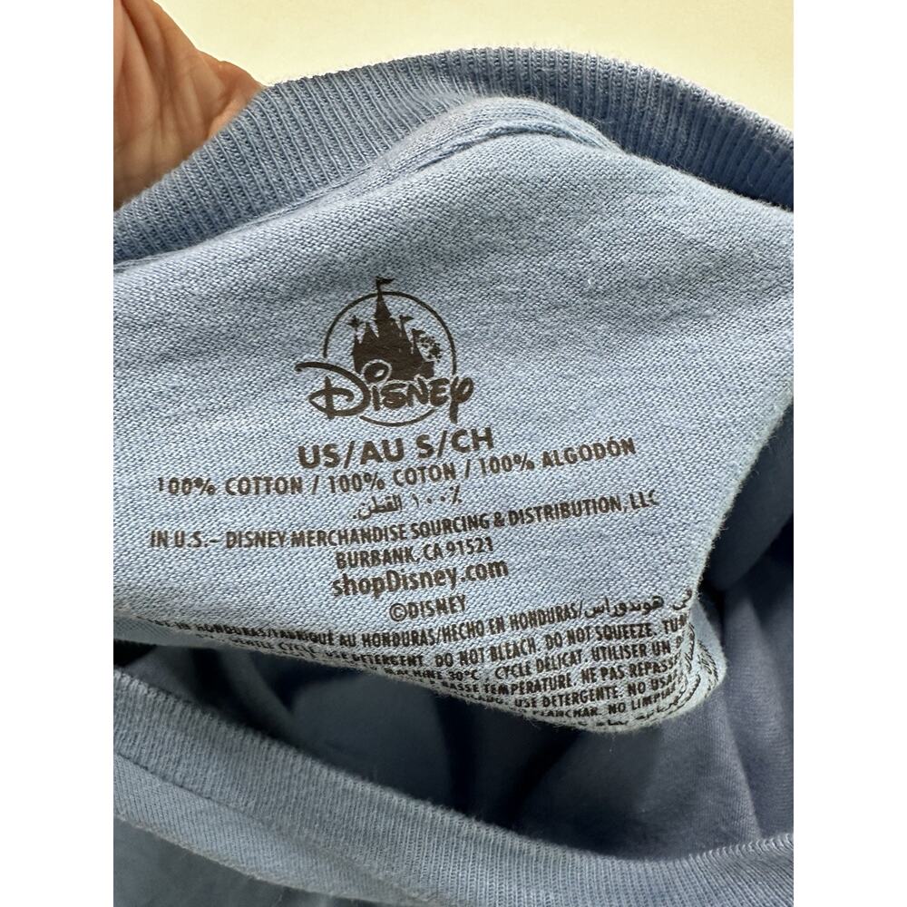 Walt Disney World Park Shirt Adult Size Small Blue Stitch Castle T-Shirt - Picture 3 of 4